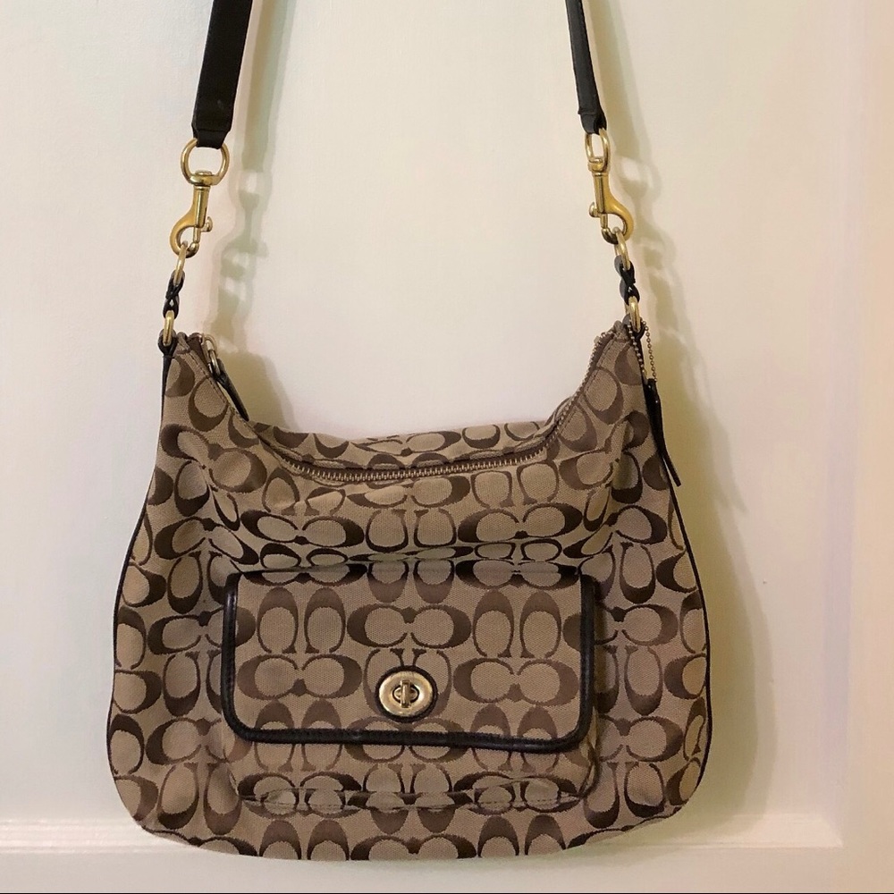 Coach satchel with matching wallet.